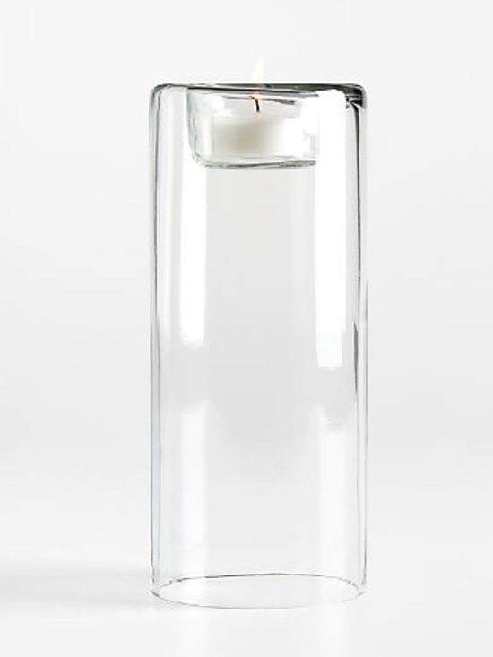 Crate&Barrel Other - New! Crate&Barrel Large Clear Glass Tall Cylinder Candle Holder Large 8.25”